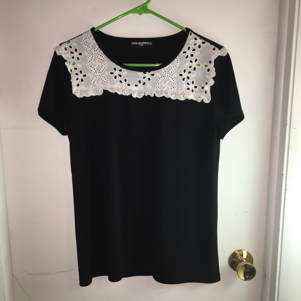 KARL LAGERFELD | short sleeve blouse